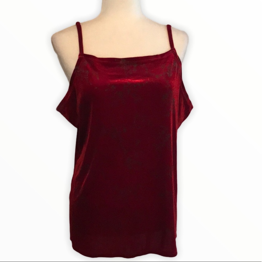 Beautiful Burgundy Velvet Tank Top